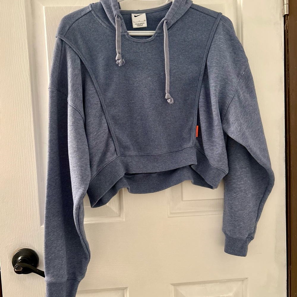 Nike Blue Cropped Sweater Athletic Style